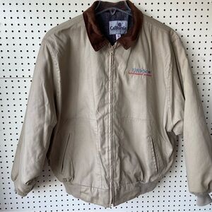 Vintage California Outerwear Jacket Mens 2XL Tan Corduroy Collar Made USA 90s